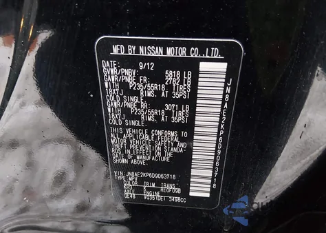 2013 Nissan Quest Sl from USA, damaged, VIN JN8AE2KP6D9063718